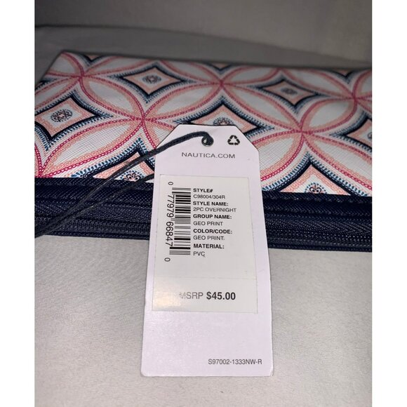 NEW Nautica Geo Print PVC Zip Pouch - Picture 7 of 11